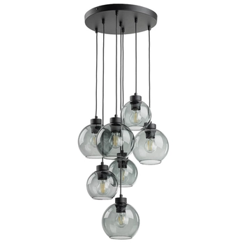 Lampa zwisowa Cubus 10207 bubbles do salonu kaskada grafitowa czarna