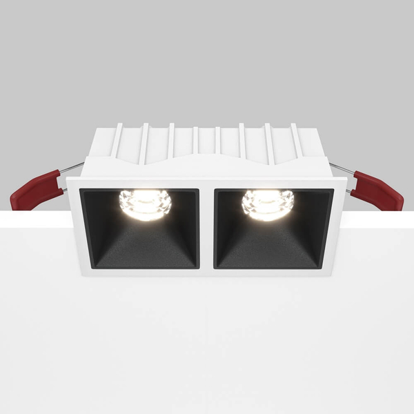 Wpust sufitowy Alfa DL043-02-10W4K-SQ-WB LED 20W 4000K biały czarny