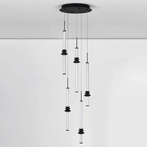 Kaskadowa lampa wisząca URUBICHA LE44691 LED 32W 3000K tuby czarne