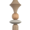 Drewniana lampa sufitowa zwis Tower Sabia Wood 10959 geometryczna beżowy