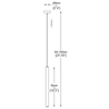 Minimalistyczna lampa zwis LOYA P0461-01A-K4K4 LED 5W 3000K tuba złoty