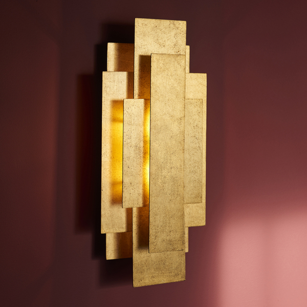Kinkiet ścienny L&-190452 Light& minimalistyczny przecierany złoty OUTLET