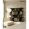 Regał NIVO MM001501100403 czarny drewniany do salonu 170cm