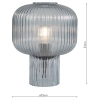 Szklana stołowa lampa Demarius DEM4223 grzybek niebieski
