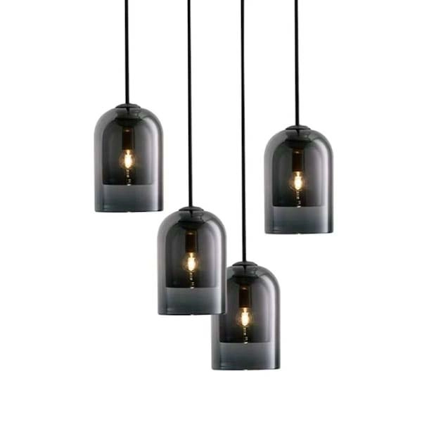 Wisząca lampa kuchenna CGBELLWIS nad wyspę przydymiona