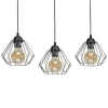 LAMPA wisząca NORMAN MLP6264 Milagro industrialna OPRAWA metalowy ZWIS druciane klatki czarne chrom