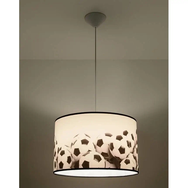 Lampa wisząca młodzieżowa Piłka SL.1427 Sollux ball czarna biała