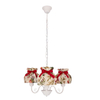 Lampa wisząca na łańcuchu Rozano 33-36902 Candellux tkanina kwiatowa biała