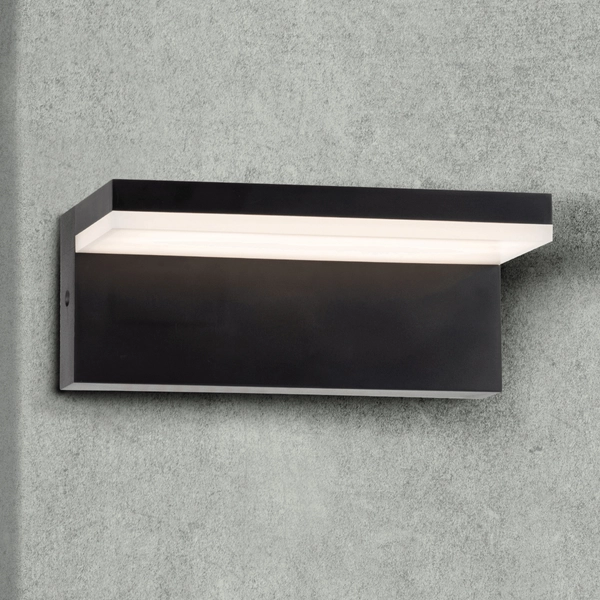 Zewnętrzna lampa ścienna TESA 324047 LED 10W 4000K IP54 czarny biały
