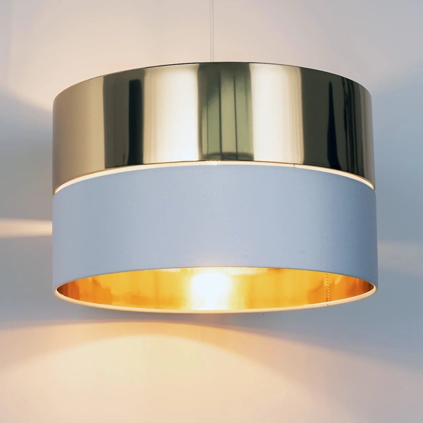 Lampa glamour wisząca Hilton 4771 TK Lighting z tkaniny biała złota