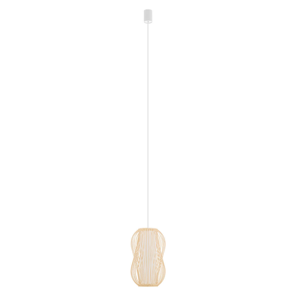 Lampa wisząca Puket 11160 pleciona lampion krata japandi bambusowa biała