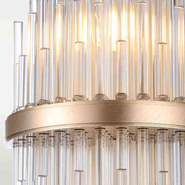Glamour LAMPA ścienna REYKJAVIK W02073CP Cosmolight salonowy kinkiet kryształowy pałacowy szampański