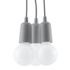 LAMPA wisząca SL.0576 pająk OPRAWKA industrialny ZWIS szary