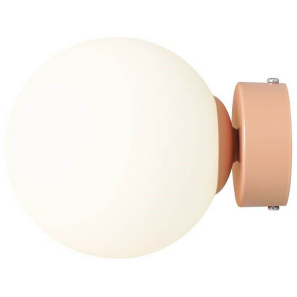 Ścienna lampa Ball Wall 1076C11_S szklana loft koralowa