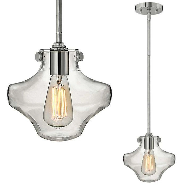 LAMPA wisząca HK-CONGRESS-P-B-CM Elstead HINKLEY szklana OPRAWA zwis loftowy chrom - przezroczysty