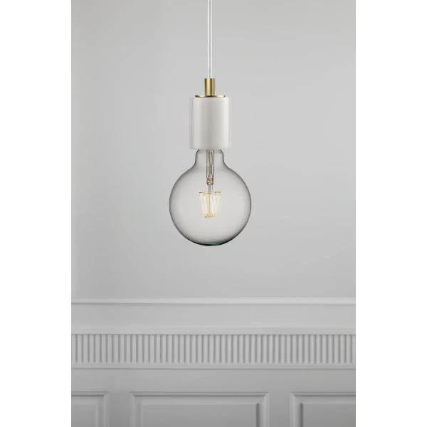 Lampa wisząca marmurowa SIV 45883001 do jadalni biała