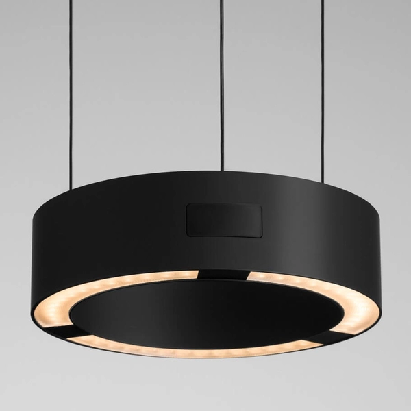 Pierścieniowa lampa wisząca ALMAY LE44605 LED 24W 3000K czarna biała