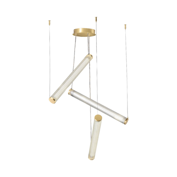 Wisząca lampa Como 1234 Zuma LED 64W 2700-6500K sople przezroczysty mosiądz