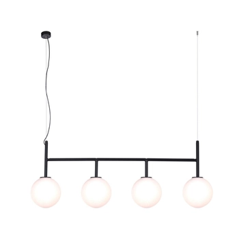 Kuchenna lampa wisząca Faro K-4883 czarna nad stół szklane kule