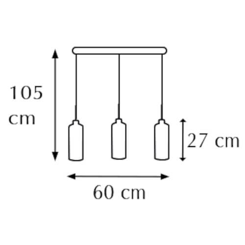 Jadalniana lampa wisząca 6754/3 8C nad stół chrom