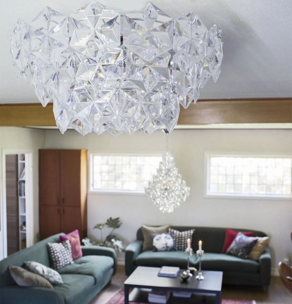 Kryształowa lampa sufitowa Monarque glamour crystal chrom