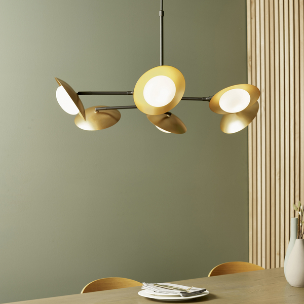 Nowoczesny żyrandol L&-192035 Light& restauracyjny złoty brązowy