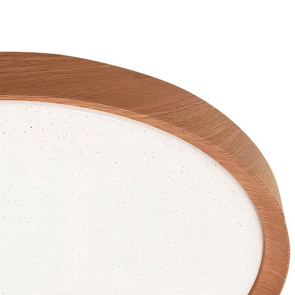 Sypialniany plafon Sherwood okrągły LED 50W 3000-6500K drewniany