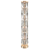 Lampa stojąca glamour Puntes MOD043FL-08G do salonu przeźroczysta złota