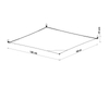 LAMPA sufitowa SL.0740 kwadratowa OPRAWA plafon materiałowy biały