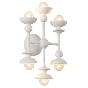 Świecznikowa lampa ścienna Cadence QN-CADENCE-6WB-WHT do salonu biały