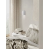 Ryflowana lampa ścienna GIRONTO LE45304 do salonu gipsowa biała