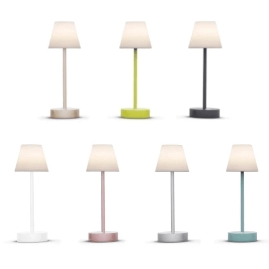 Stołowa lampka dotykowa LOLA LUMLLS030ANWLNW IP44 na baterie czarny biały