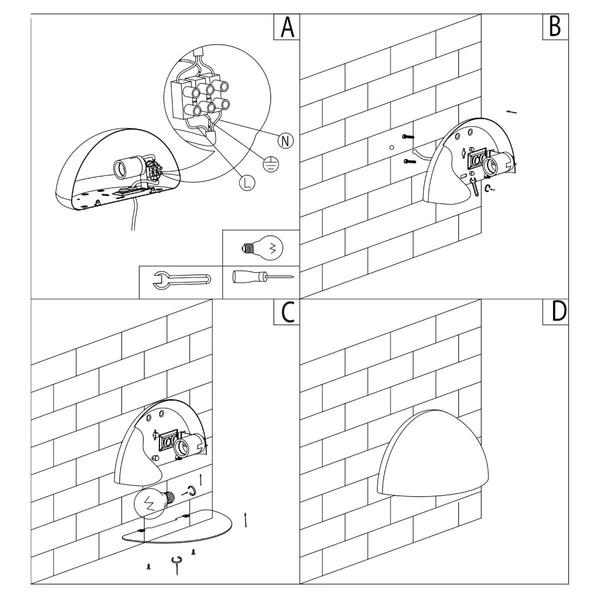 Kinkiet ogrodowy Scorpius 21651003 Nordlux metalowy IP33 czarny