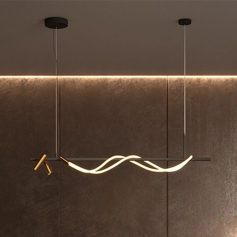 Wisząca lampa sznur Rosa MOD166PL-L30GB3K LED 42W 3000K czarna