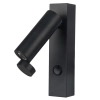 Ścienny punktowy kinkiet Miri LP-1507/1W BK LED 3W 3000K regulowany czarny