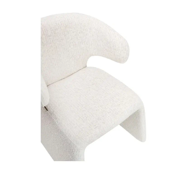 Eleganckie krzesło EDRA MM001501100361 beżowe tapicerowane tkanina 45cm