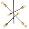 Industrialna LAMPA sufitowa LANNY 2104 Rabalux metalowa OPRAWA pręty sticks czarne złote