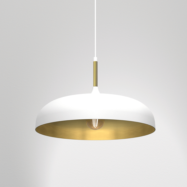 Skandynawska lampa wisząca Lincoln nad wyspę biała złota
