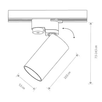 Spot do systemu szynowego Profile Mono 7581 1-faz. czarny
