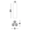 Sufitowa lampa punktowa PARENZO LE45525 6W 3000K srebrna