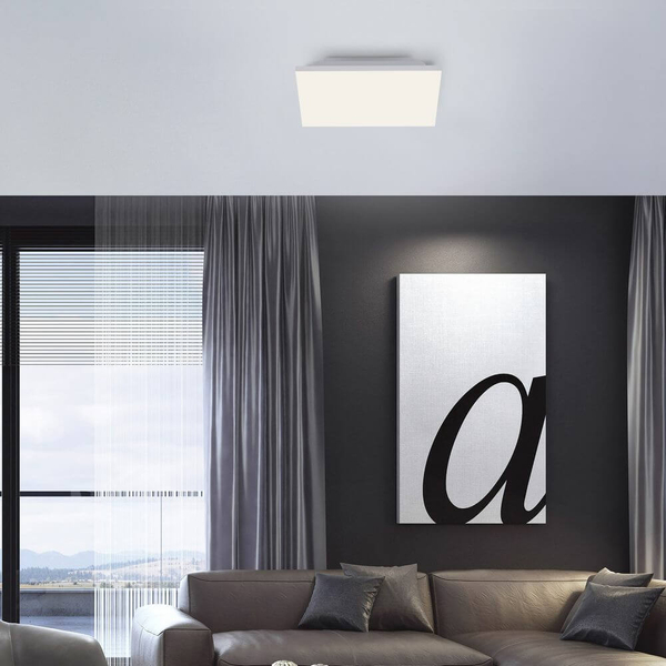 Kwadratowa lampa sufitowa Canvas LED 20W 2700-5000K biała do holu