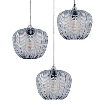 Kaskada lampa wisząca Monet 3178 szklana nad łóżko chrom przydymiona