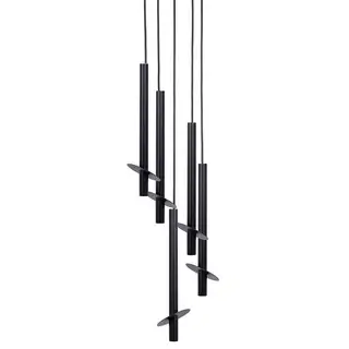 Kaskadowa lampa wisząca Sopel Ring 41226 nad wyspę tuby czarne