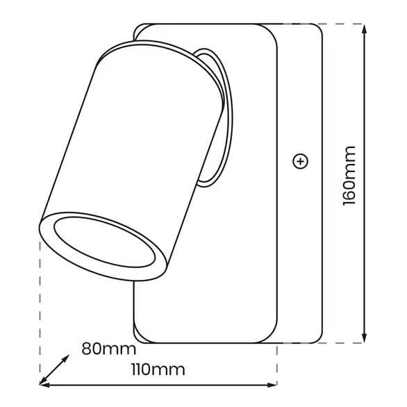 Ścienny kinkiet regulowany ANDY ML9942 na korytarz tuba biało złoty