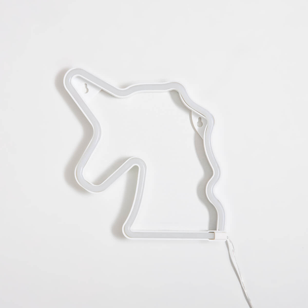Lampka dekoracyjna stołowa Neon FM-NL10 Zumaline unicorn biały różowy