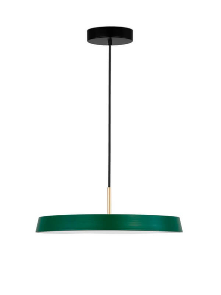 Nowoczesna lampa wisząca Coruna dysk LED 41W 3000K zielony złoty