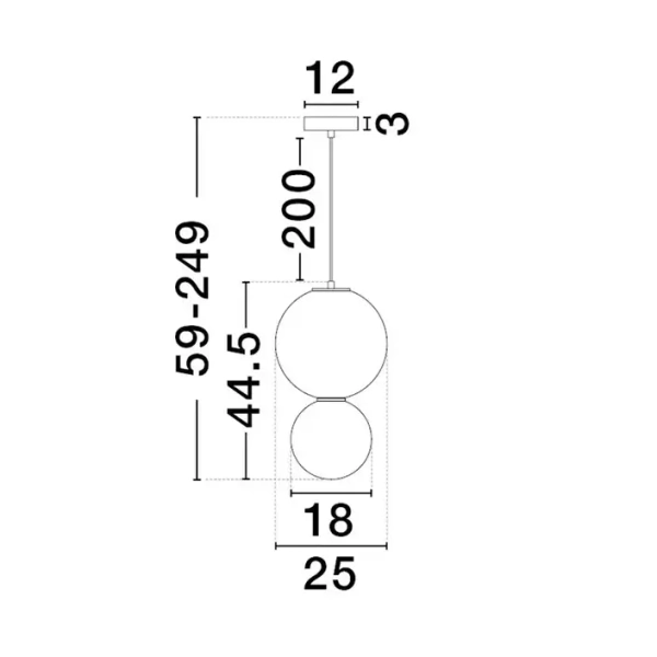 Jadalniana lampa wisząca JORELIA LE45249 LED 7W 3000K kula zielona biała