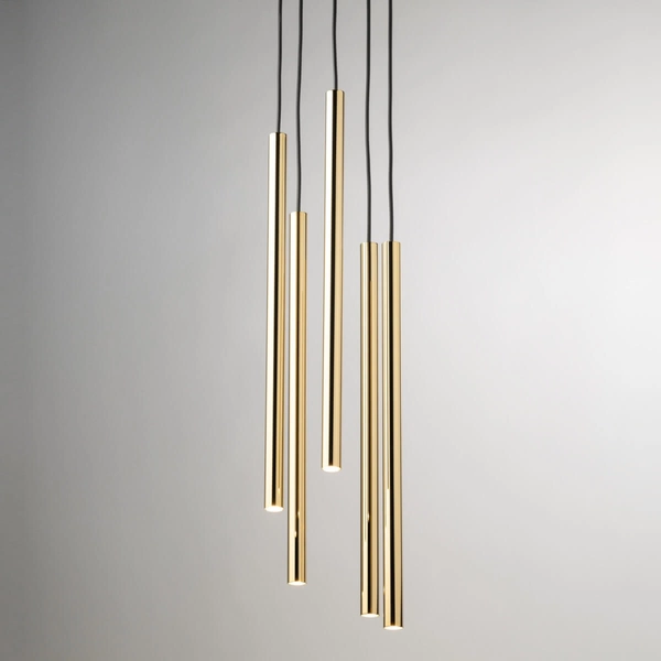 Wisząca lampa do jadalni Sopel 40739 Sigma zwis złota czarna