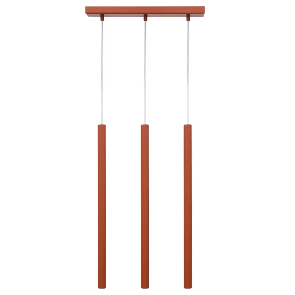 Lampa wisząca potrójna Sopel 3 41451 nad stół tuba ceglana