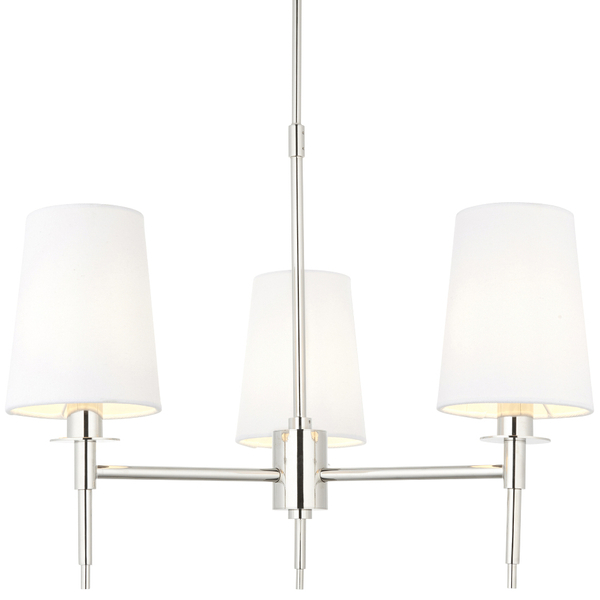 Wisząca lampa abażurowa L&-199455 Light& hampton biała nikiel